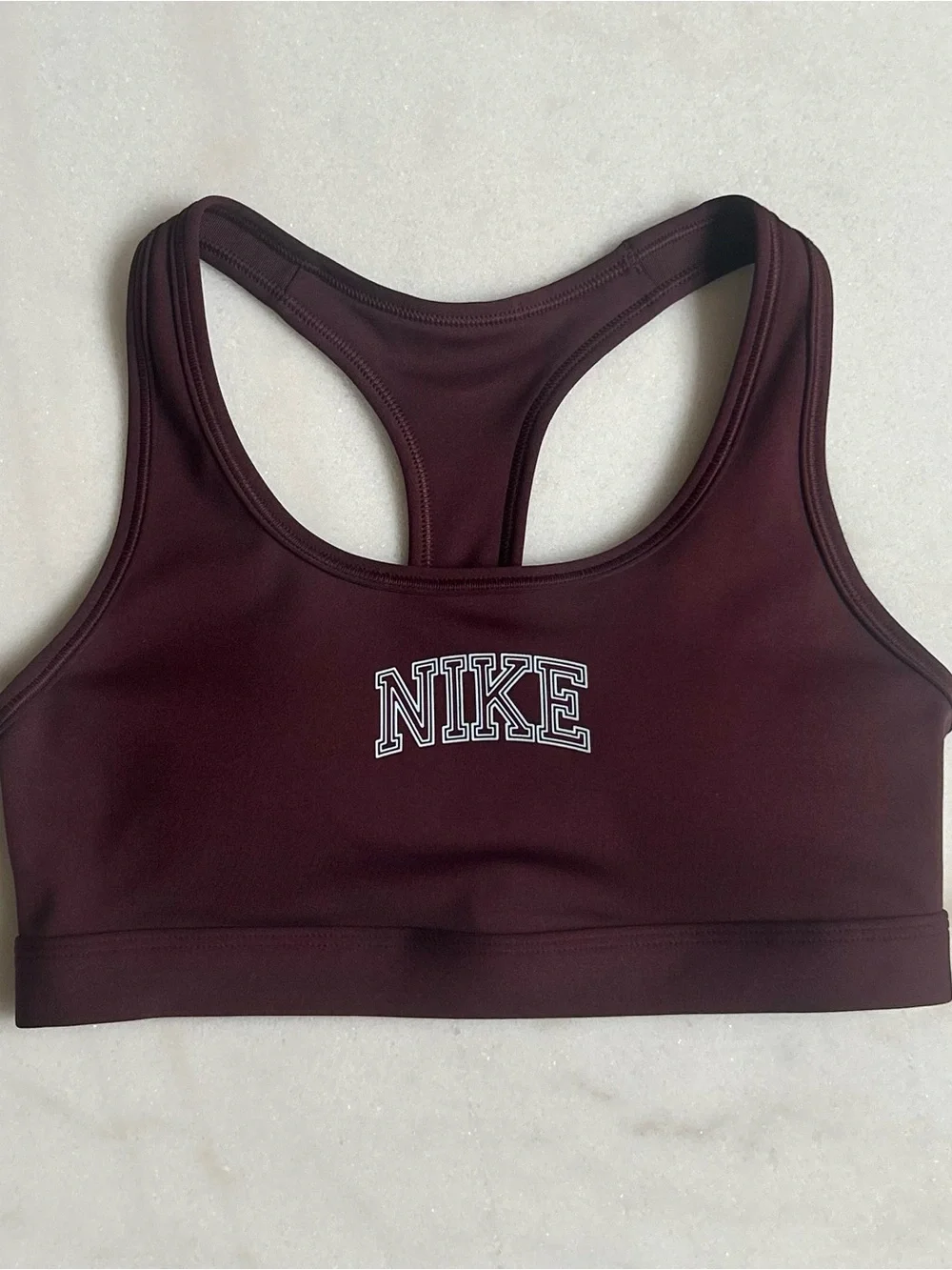 Nike Swoosh Dri-FIT Sports Bra Burgundy XS NWT